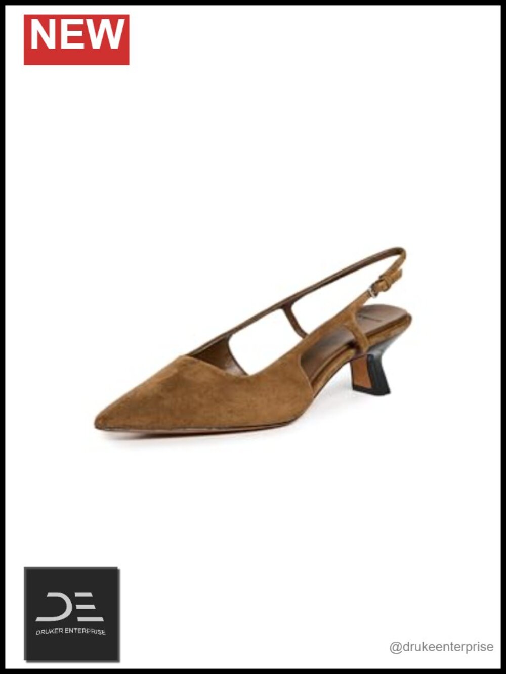 Vince Bianca Slingback Pump Suede Pointed Toe 2in Heel Women's Shoes